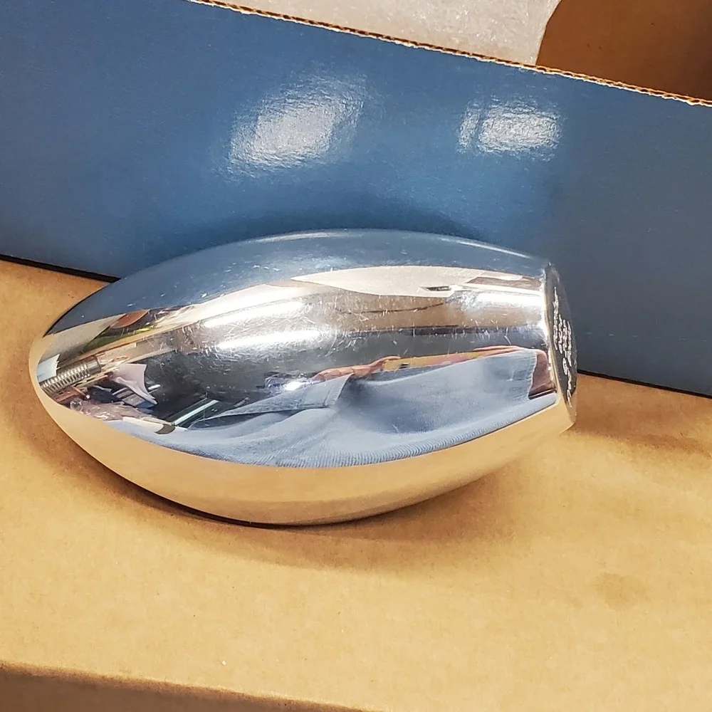 VTG‎ Nambé Space Age Paperweight Desk Clock  #6424 Fred Bould 2002 Original Box